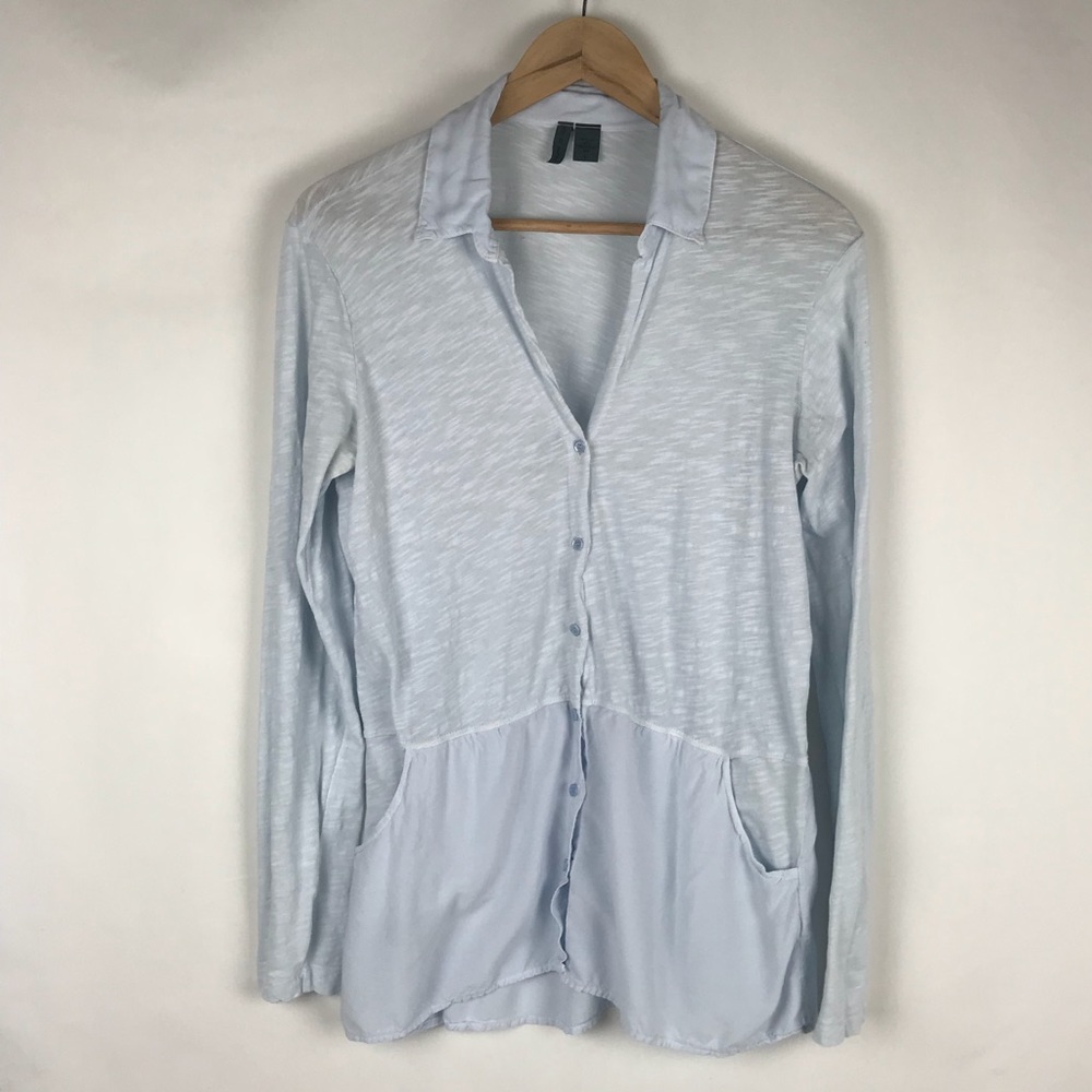 Anthro  Draped Austa Button Down Top